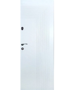 Дверь Входная Геометрия-1 (венге серый горизонт/белое дерево)
