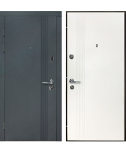 Входная дверь Булат К 6 мод. 172 графит матовый/белый суперматовый