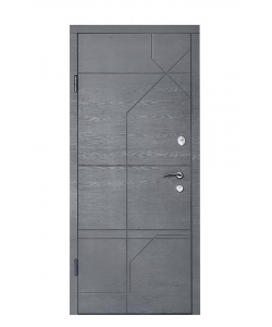 Двері Вхідна модель М-2Дуб Грифель Горизонт (МДФ/МДФ) ТМ Ведмідь